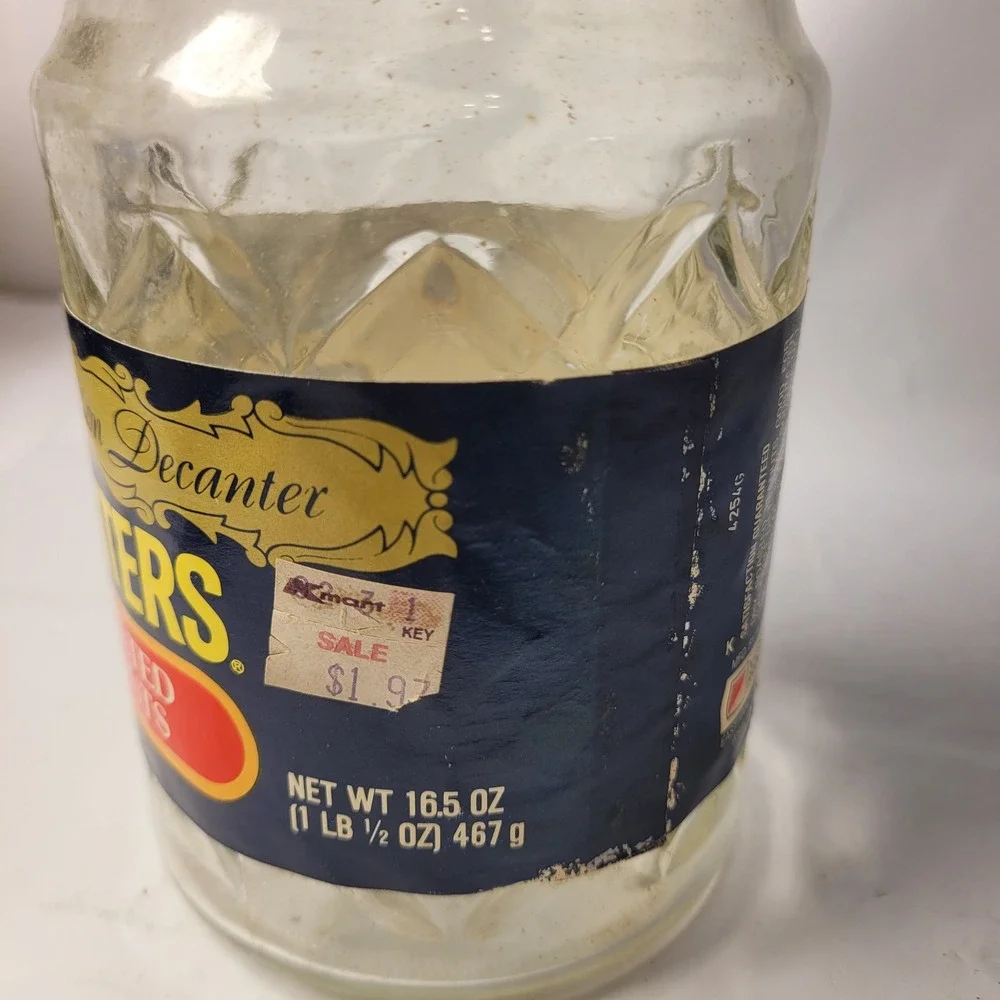 Planters Peanuts Glass Decanter Vintage 1984 Mr Peanut Limited Edition Jar